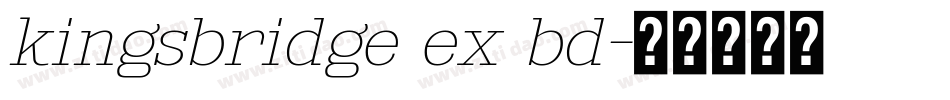 kingsbridge ex bd字体转换